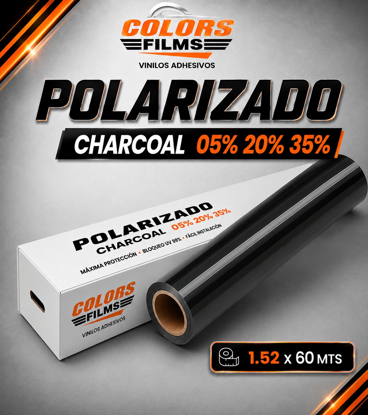 Polarizado Charcoal 05% 20% 35%