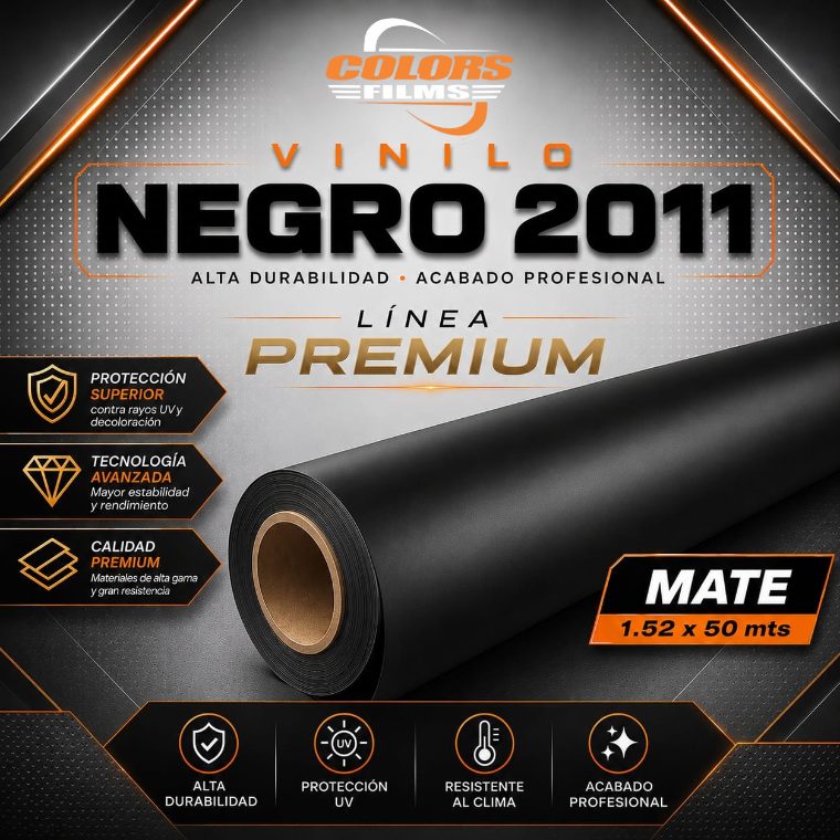 Vinilo Negro 2011 mate línea premium