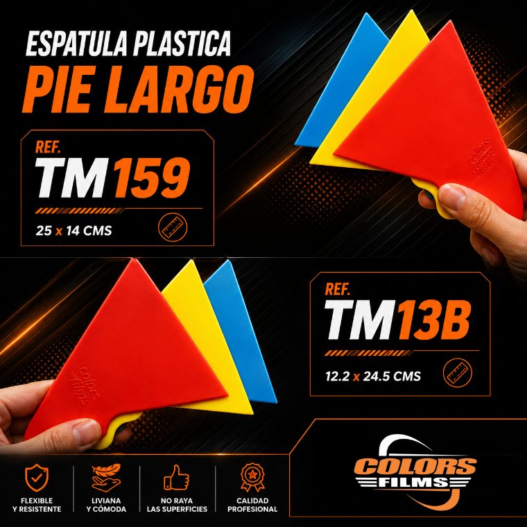 Espátula plástica pie largo referencias TM159 y TM13B