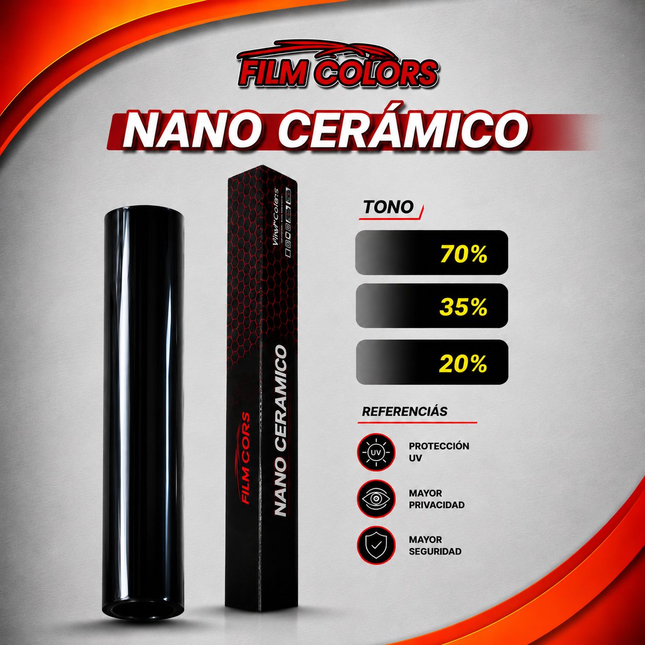 Nano cerámico Film Colors