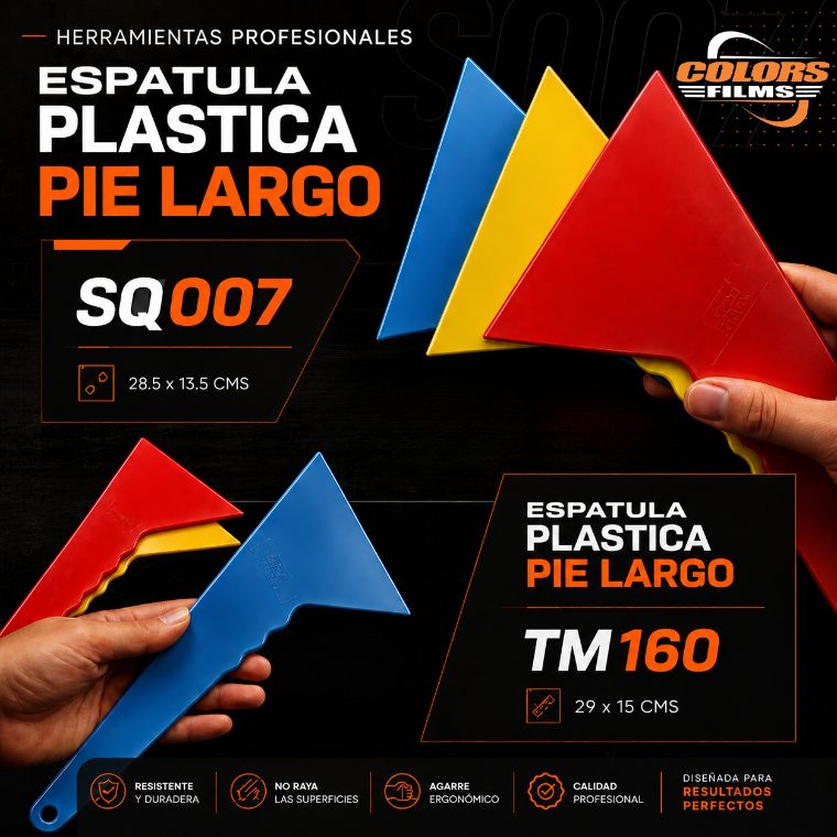 Espátula plástica pie largo referencias SQ007 y TM160